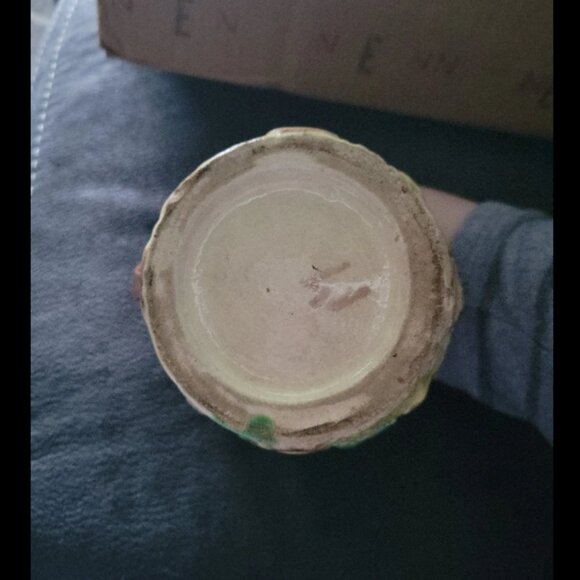 Early 20th C Ceramic Majolica Pitcher Apple Blossom - Picture 6 of 6